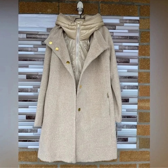 Trina Turk alpaca /wool autumn turtleneck coat size 12 - Picture 3 of 16